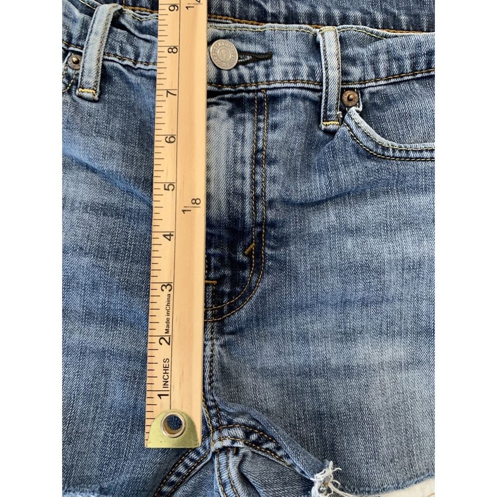 LOT OF 3 Levi's Jean Cut Offs Shorts Woman's 30" Waist Blue/Blue/Black See Pics - Picture 14 of 16